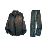 Black Jacket + Black Casual Pants  
Черная куртка + черные повседневные штаны