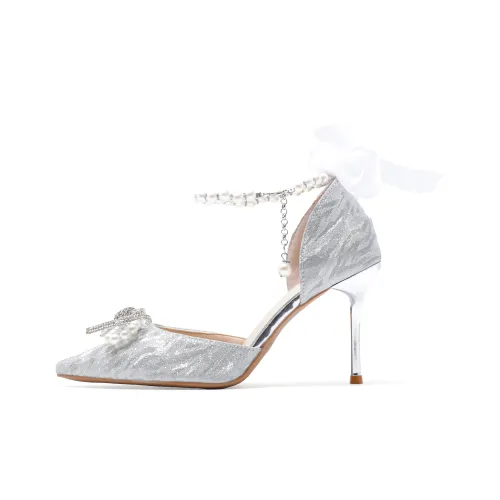 Be Good Узкий каблук Высокие каблуки Женские Серебряные