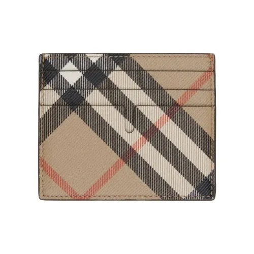 Burberry Высокий Футляр Для Карт В Клетку Шесть Отделений Для Карт Отделение По Центру Вручную Прокрашенные Края