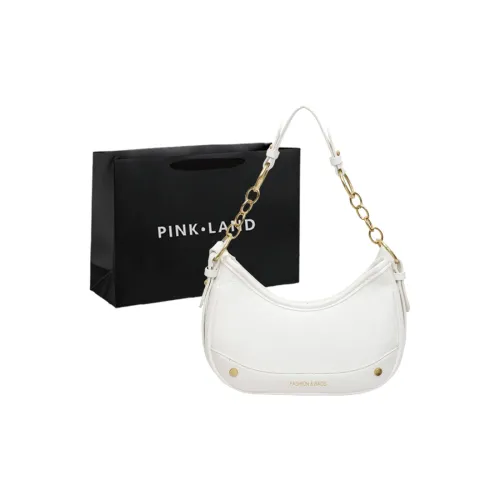 PINK·LAND ПУ (полиуретан) Сумка через плечо Женская Экрю Серебряный