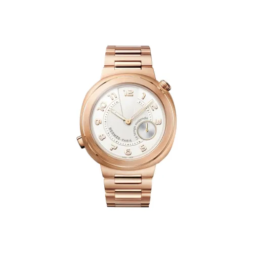 HERMES Time Paused Collection Мужские часы Автоматический механический механизм 39 мм Белый циферблат