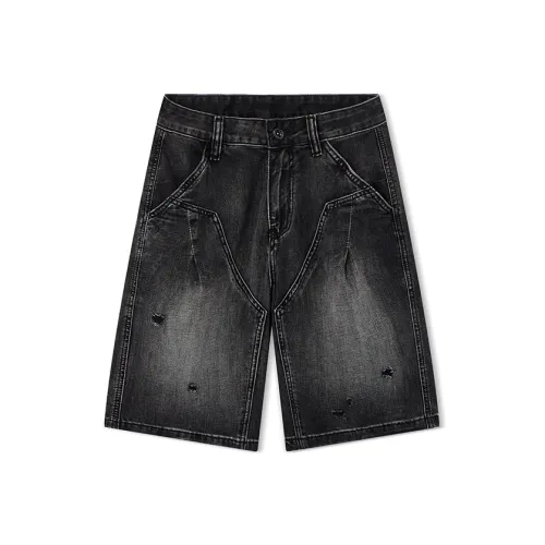 UXGR YDN1206 Черные мужские джинсовые шорты