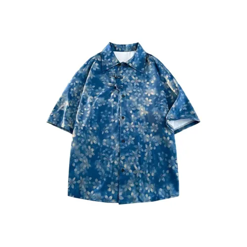 PEIMENG Мужские синие рубашки