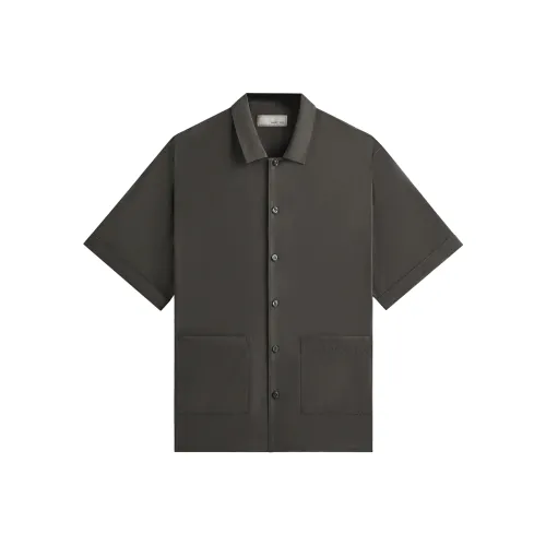 KITH SS25 Kin Silk Habotai READE Shirt Men's Dark Gray