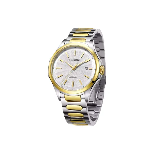 ROSSINI Medallion Collection Механическое устройство часы с ремешком из нержавеющей стали мужские часы серебристый циферблат