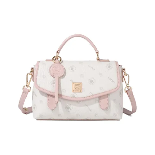 Disney Лотсо PVC Текстиль Одно плечо Через плечо Сумка Женская Белая Розовая
