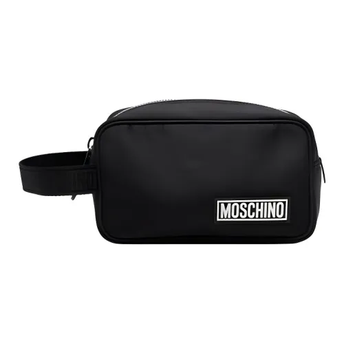 MOSCHINO Полиэстер Смешанный с Полиамидом Клатч Косметичка Мужской Черный