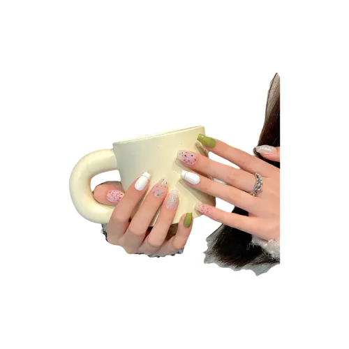 Rui Jin Тисненый Волшебник страны Оз Бабочка False Nail Короткий LADDER Многоцветный Smudge Китайский стиль 22 мм