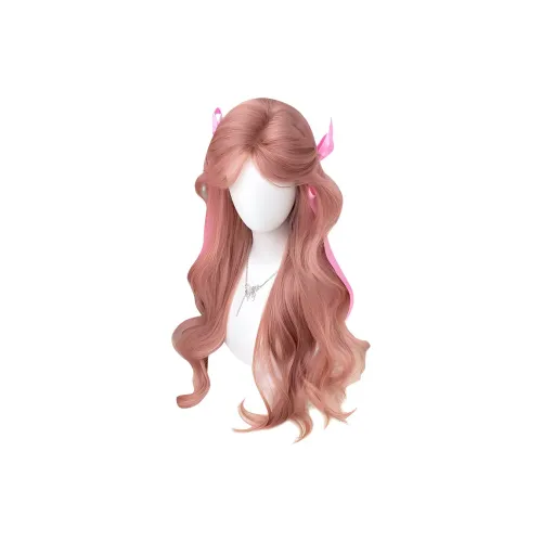UMIFFA Humming Сон Melody Парики Оранжево-розовый Длинный Кудрявые Волосы Большая волна