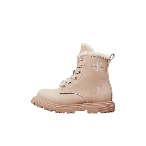 CKJ CALVIN KLEIN JEANS Высокие детские ботинки коричневый цвет для малышей
