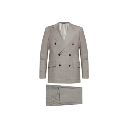 AMANI Бизнес-костюм мужской коричневый серый