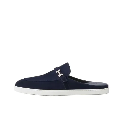 HERMES Домашние тапочки Мужские Темно-синие