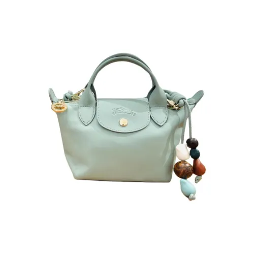 LONGCHAMP Le Pliage Xtra Коровья кожа Тоут Сумка Сумка для покупок Сумка на плечо Сумка Мини Женская Цвет селадона
