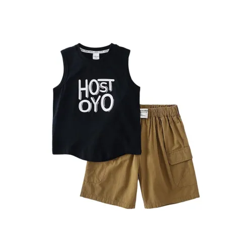 Royal Childlike Повседневная спортивная одежда SS25 2 предмета комплект черный для детей 3-7 лет