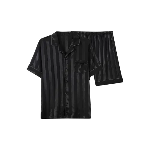 QINJING Черный Мужской Пижамный Комплект