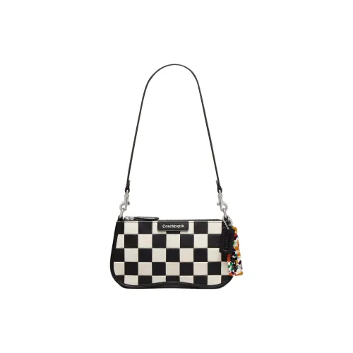 COACH Upcrafted Кожа Сумка через плечо Маленькая Женская Черно-белая