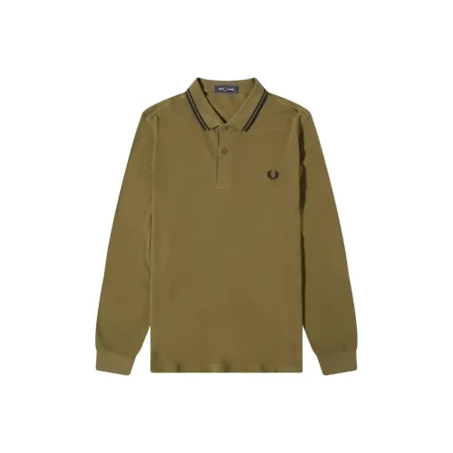 FRED PERRY Поло Мужское Оливково-Зеленое