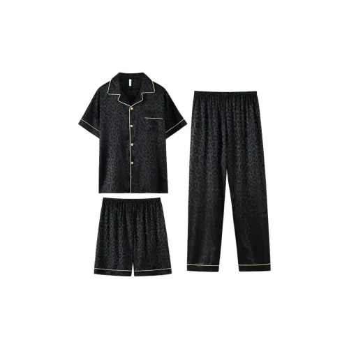 Tingqu 5001 Black Ice Silk THREE Комплект Пижам Мужской Набор