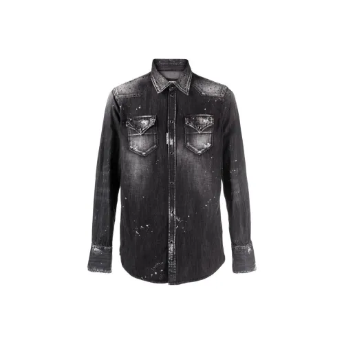 DSQUARED 2 Gray Мужские Рубашки