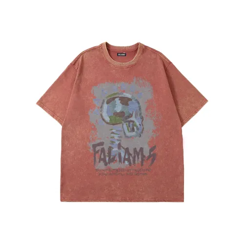 FALIAMS Оранжево-красные Унисекс Т-рубашки