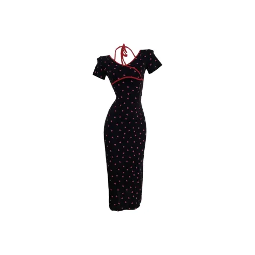 POPO.INFO Короткое платье с короткими рукавами женское