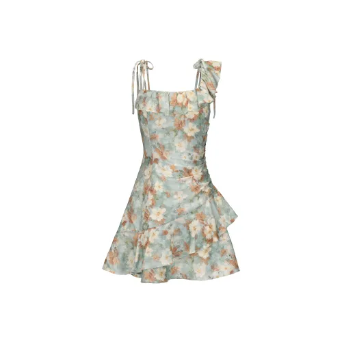 CHIWAWAMEME Масло Paintings Зеленый Женские Слиплатья