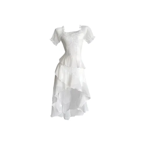 IQC Короткий рукав Платье Женское