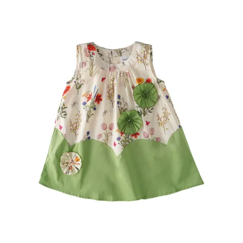 Mami Macca Платье Зеленый Children Возраст 3-7 лет