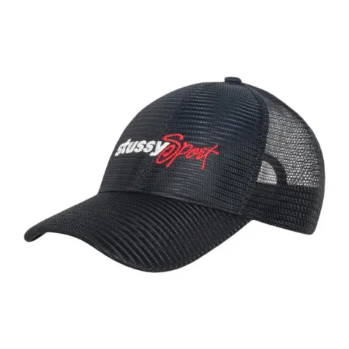 Stussy Полиэстер Кепки Унисекс Черный Серый