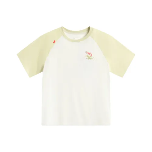 LINING YOUNG China Culture Sports Trendy Collection Рубашка Айвори Нефритовый Селадон Зеленый Подростки