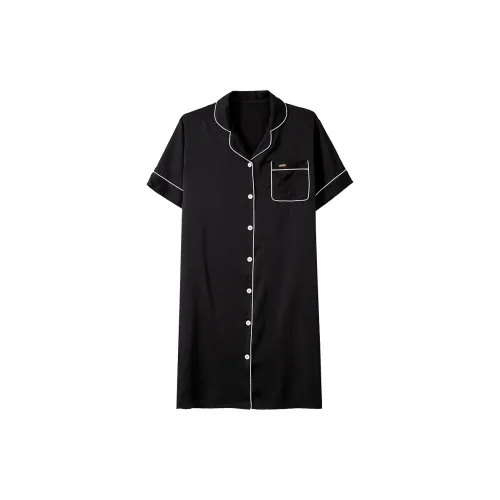 QINJING Черные Женские Ночные сорочки