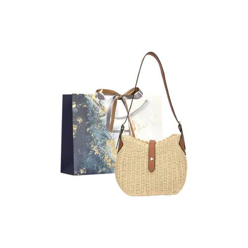 Iman's House Сумка через плечо из соломенной плетени Женская Экрю Хаки