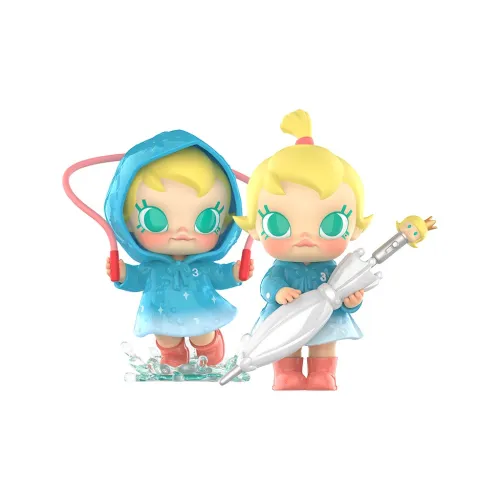 POP MART Коллаборация Edición Детский Molly Happiness Rainy Day Фигурка Модные Фигурки 9,3 см 8,6 см