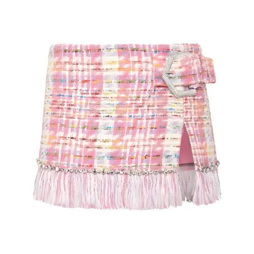 PHILIPP PLEIN SS24 Повседневные короткие юбки Женские Розовый