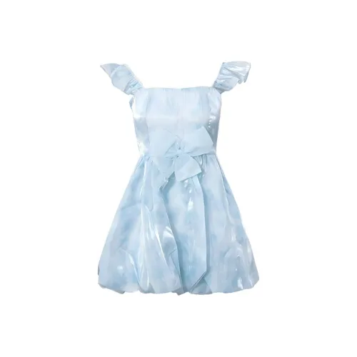 SECFLY OFFICIAL Slip Платье Женское Небесно-Синий