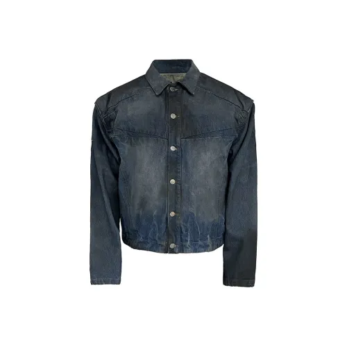 K09SAUCE Темно-синий Унисекс Джинсовые куртки