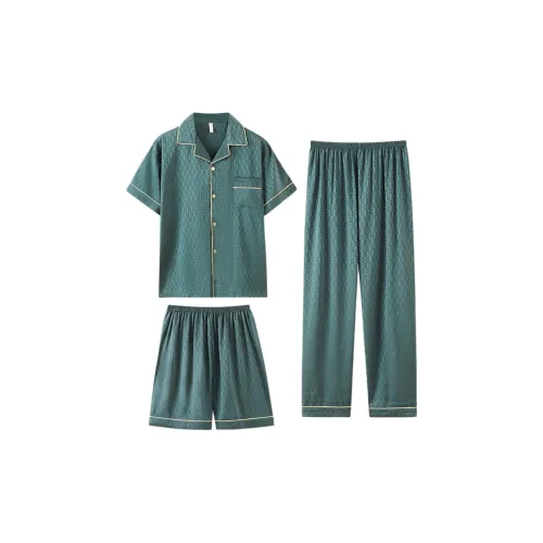 Tingqu 5003 Ice Silk THREE Штука Набор Мужские Пижамные Комплекты