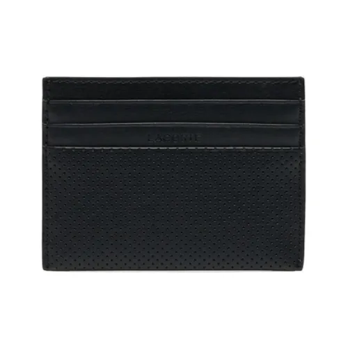 LACOSTE Cut Out Кожаный держатель для карт Мужской Черный