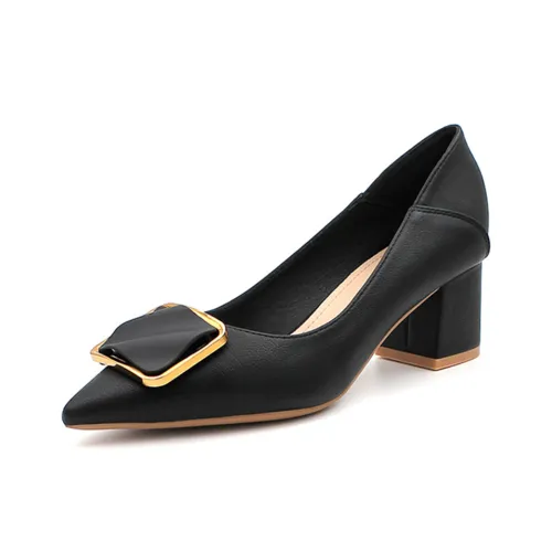 GOSO Грубый каблук Высокие каблуки Женские Черный