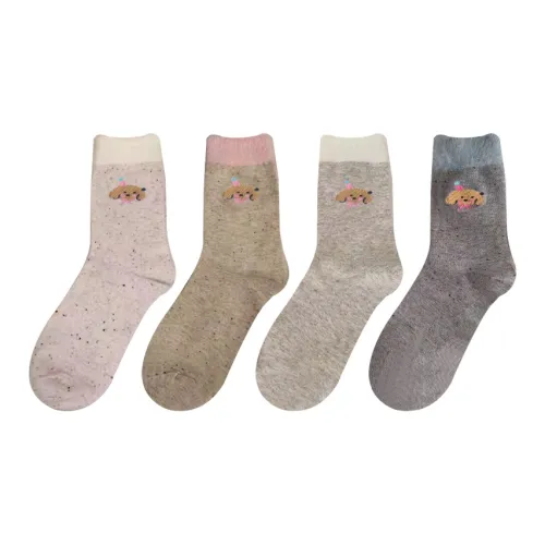 Mulong Family Носки Crew Женские упаковка из 4 пар