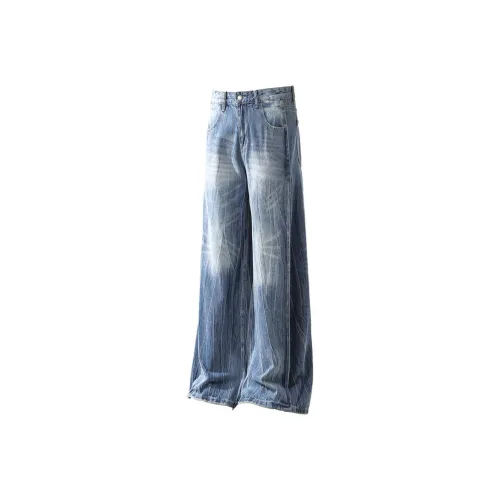 KLAMMKICKS Blue Unisex Jeans KLAMMKICKS Синий Унисекс Джинсы