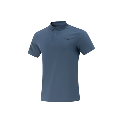 LINING Fitness Series Поло Мужское Moontide Синий