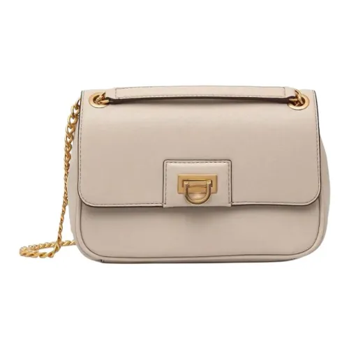 DKNY Телячья кожа Сумка через плечо Женская Бежевая