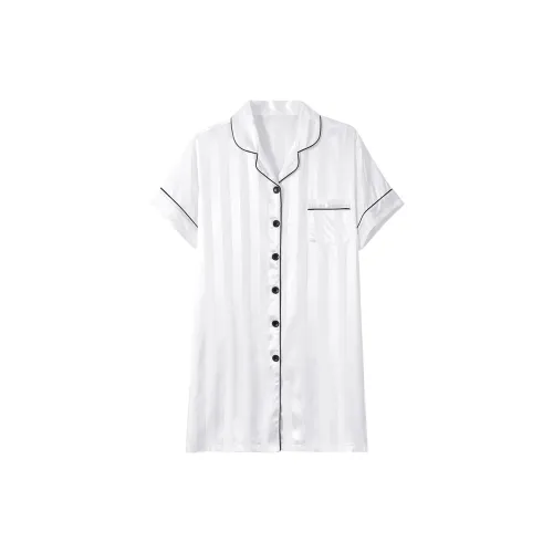 Qin Jing Белые Женские Ночные сорочки