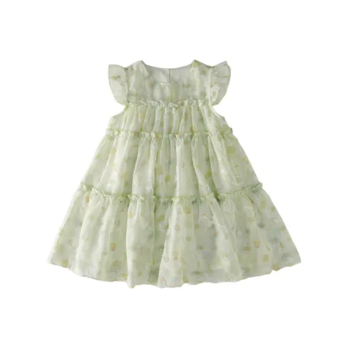 Mami Macca Платье Зеленый Children Возраст 3-7 лет