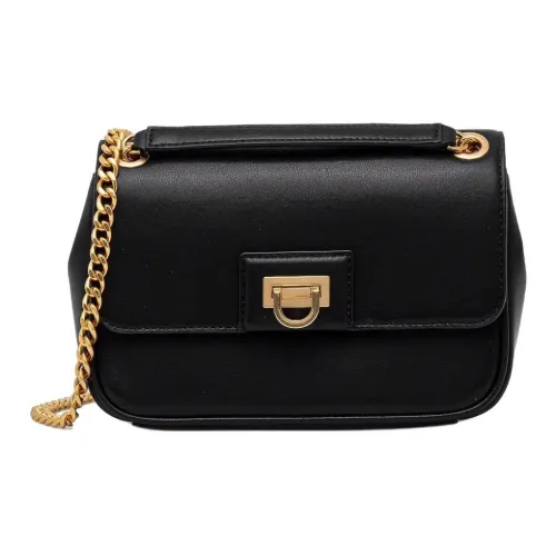 DKNY Телячья кожа Сумка через плечо Женская Черная