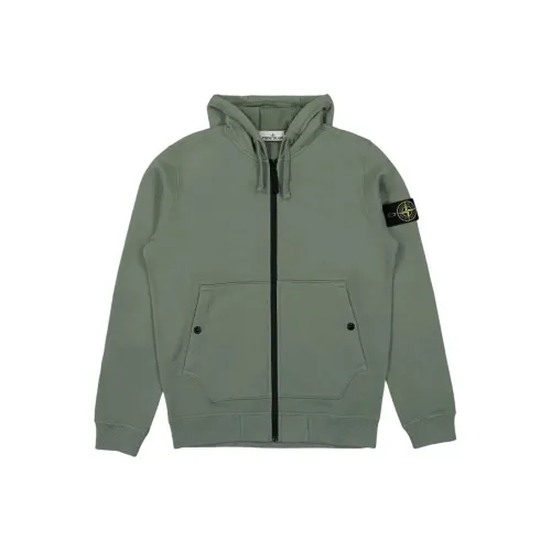 STONE ISLAND Толстовка Мужская Шалфейно-Зеленая