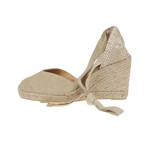 Castañer Chiara Клиновидный каблук Высокие каблуки 9 см Женские Бежевые