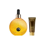 Двухкомпонентный комплект: Черное масло для волос из обсидиана Luxurious 25 мл + Маска для восстановления волос с церамидами High-Energy 30 г