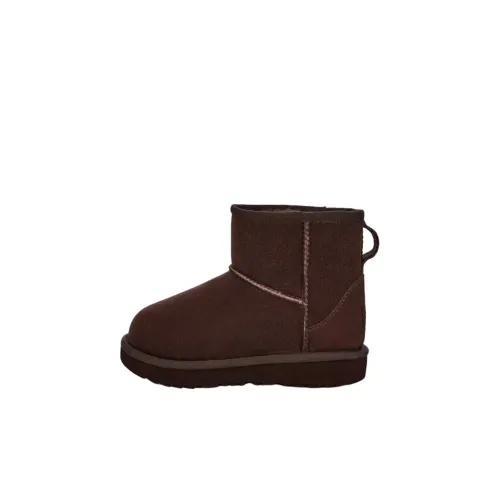 UGG Classic Mini II противоскользящая устойчивая к истиранию высокая обувь для малышей цвет кофе для новорожденных и малышей